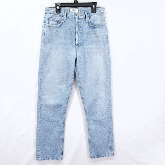 Agolde Straight-Leg Womens Jeans Size 26 Crop 26" Inseam Button Fly - Picture 1 of 13